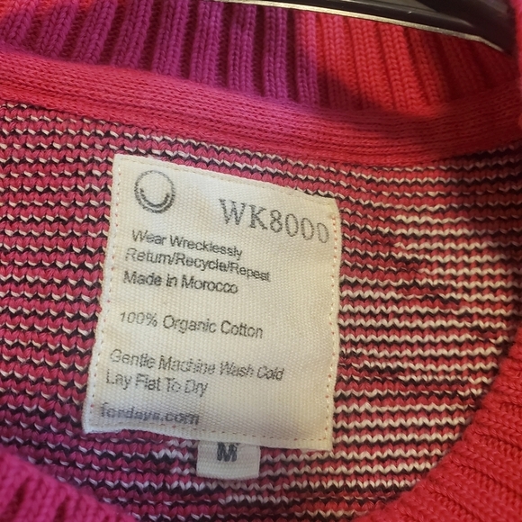 For DAYS PINK Floral Print Oversized Sweater 100% Organic Cotton Size Medium - Picture 9 of 10